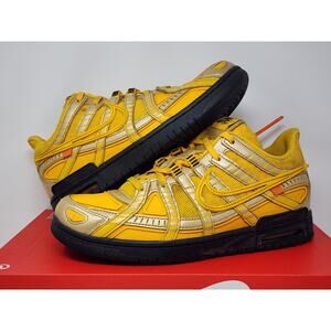 Nike Air Rubber Dunk Off-White UNIVERSITY GOLD CU6015-700 Size 9 WORN